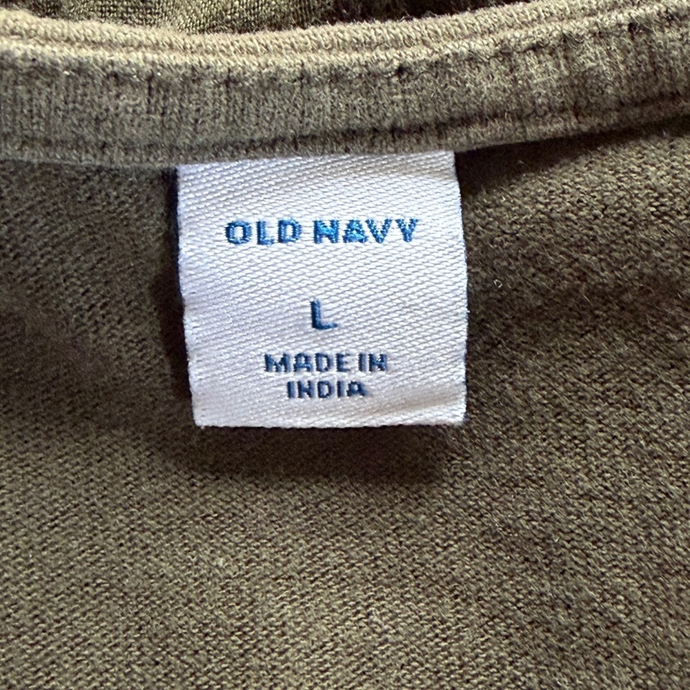 Old Navy Olive Green Lace Panel Blouse - Picture 4 of 5